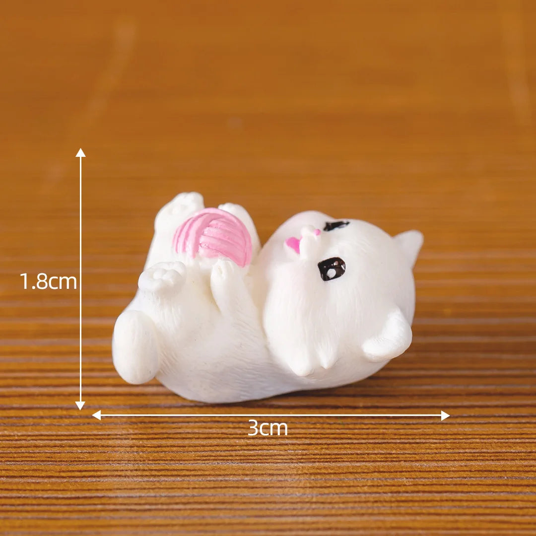 Figurines Miniatures Cute Cartoon Cat Kitten Micro Landscape Ornaments For Home Decorations Decor For Room Desk Accessories Gift