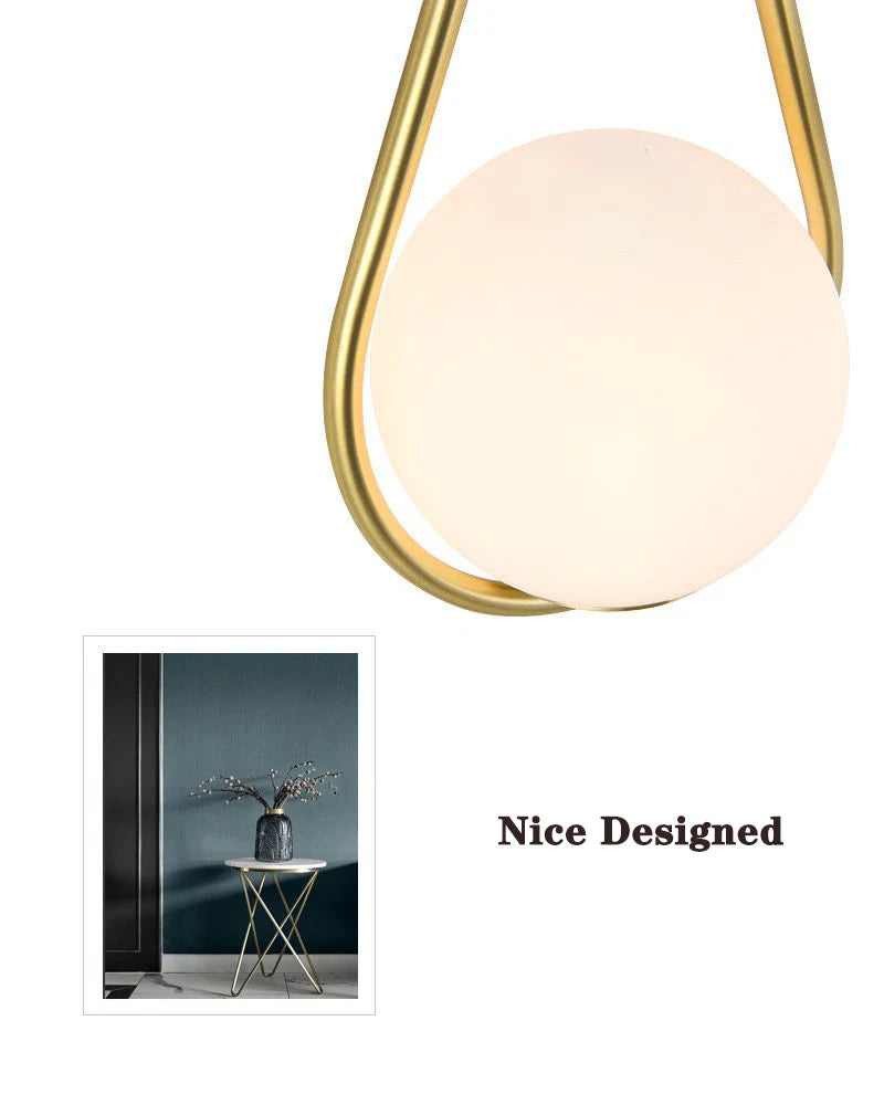 Interior LED Wall Lamps Wall Lighting Fixtures for Bedroom Living Room Indoor Frosted Glass Ball Wall Sconce for Corridor Aisle