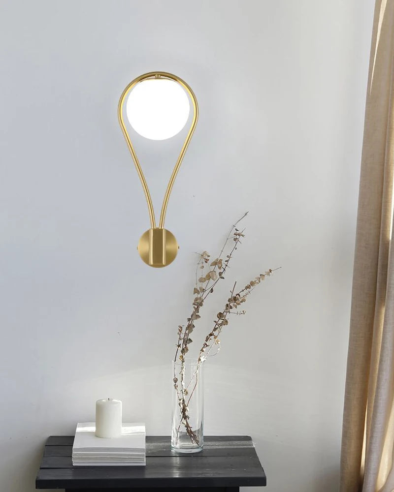 Interior LED Wall Lamps Wall Lighting Fixtures for Bedroom Living Room Indoor Frosted Glass Ball Wall Sconce for Corridor Aisle