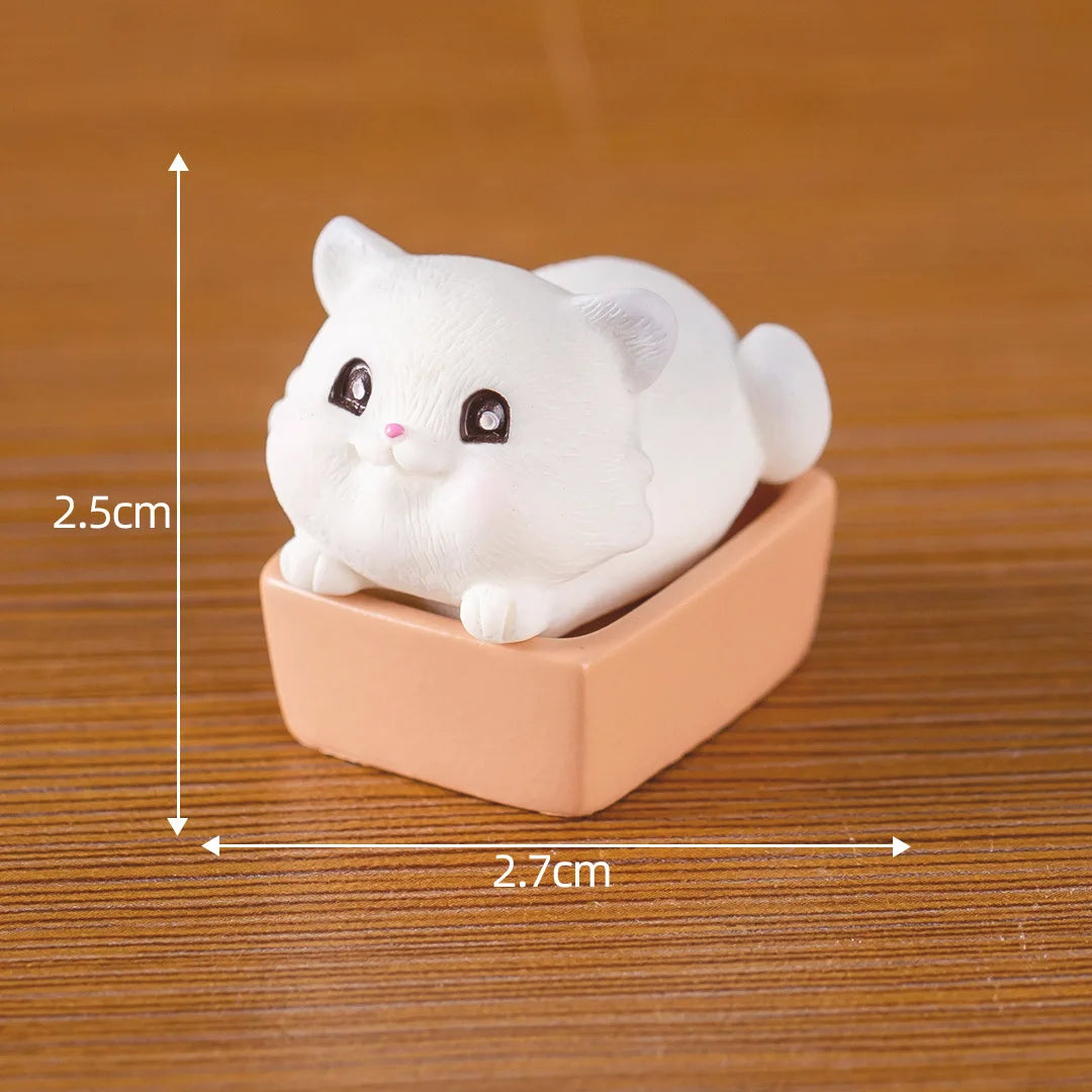 Figurines Miniatures Cute Cartoon Cat Kitten Micro Landscape Ornaments For Home Decorations Decor For Room Desk Accessories Gift