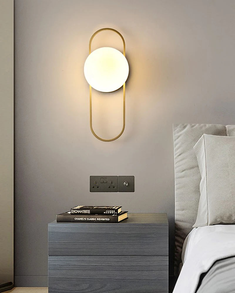 Interior LED Wall Lamps Wall Lighting Fixtures  for Bedroom Living Room Indoor Frosted Glass Ball Wall Sconce for Corridor Aisle