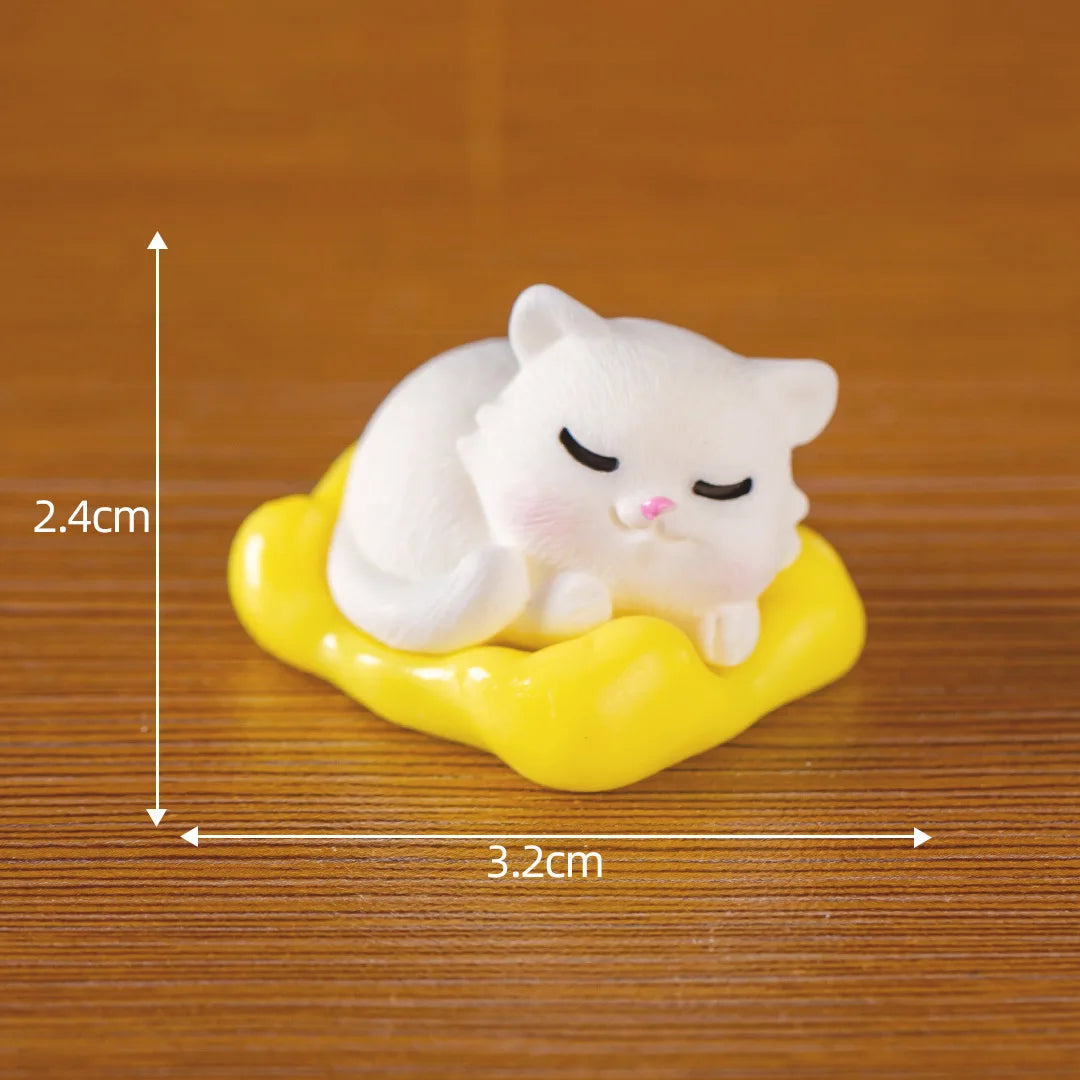 Figurines Miniatures Cute Cartoon Cat Kitten Micro Landscape Ornaments For Home Decorations Decor For Room Desk Accessories Gift
