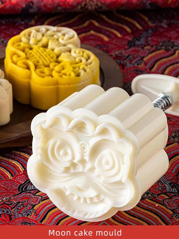 Flower Shaped Mooncake Mold Hand Press Stamp Fondant Moon Cake Decorating Tools Kitchen Cookie Cutter Pastry Baking Tool