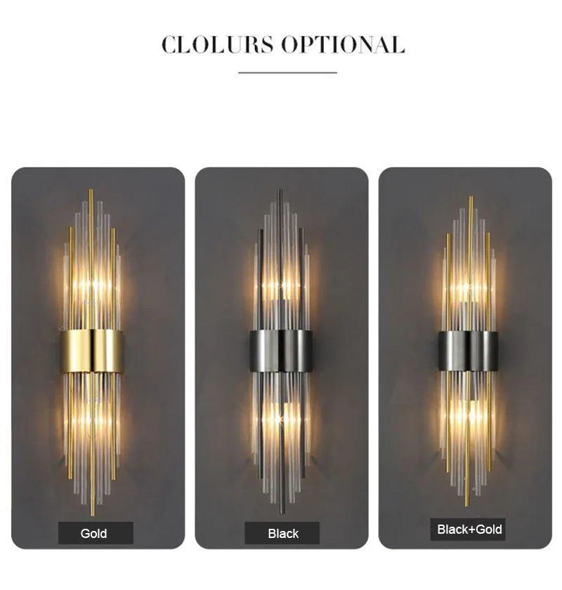 Luxury Wall Lamp Modern LED Gold Wall Light Indoor Lighting Wall Sconce Home Decor for Living Room Bedroom Bedside Stairs