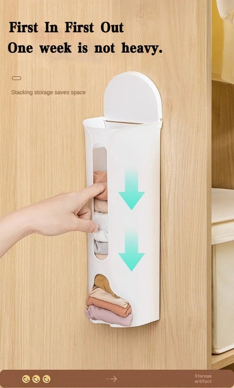 1PC Wall Mounted Storage Box multifunctional Pull-Out Underwear Storage Box Household Kitchen Plastic Grocery Bags Dispenser
