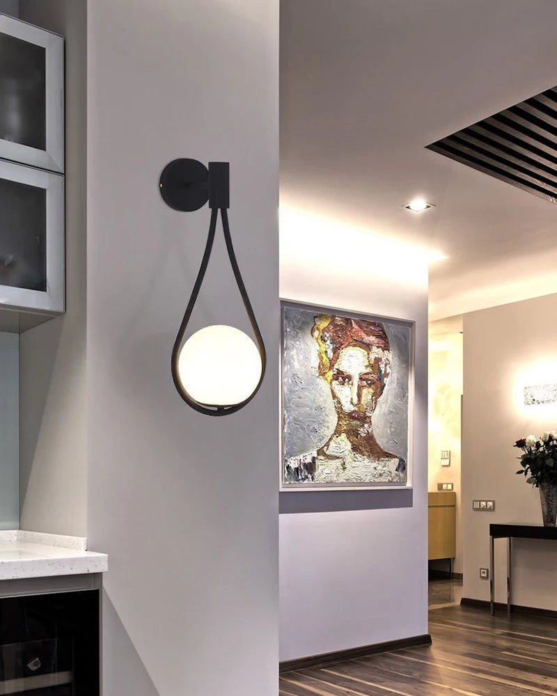 Interior LED Wall Lamps Wall Lighting Fixtures  for Bedroom Living Room Indoor Frosted Glass Ball Wall Sconce for Corridor Aisle