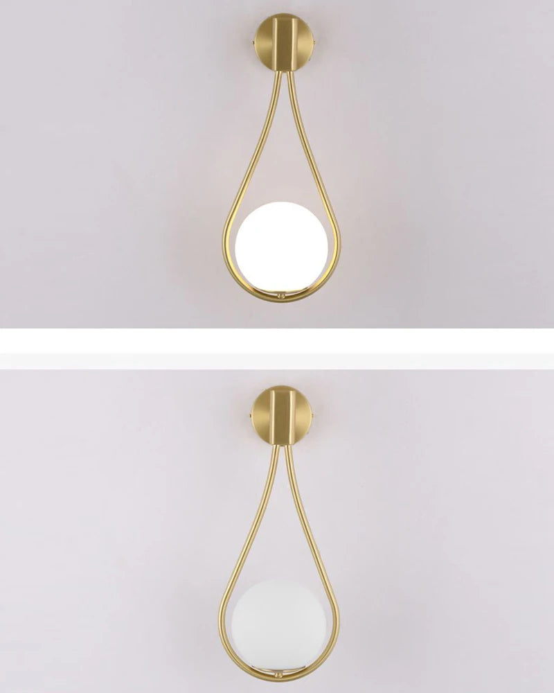 Interior LED Wall Lamps Wall Lighting Fixtures  for Bedroom Living Room Indoor Frosted Glass Ball Wall Sconce for Corridor Aisle